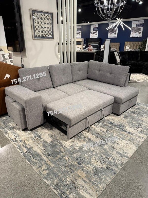 Sectional Sofa Grey New Sleepe Couch