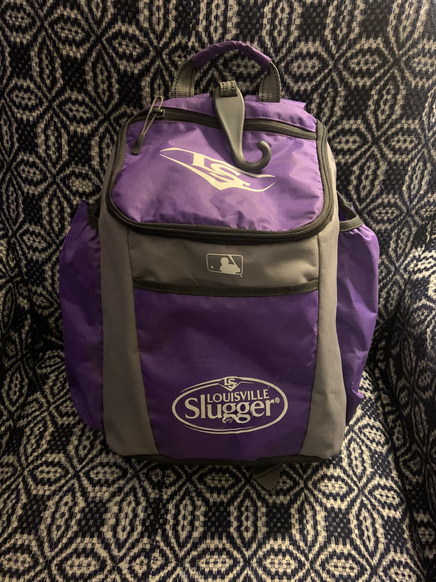 Louisville Slugger Backpack Baseball Softball Bat Bag Little League Purple Black