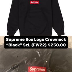 [美品] Supreme Box Logo Crewneck Black