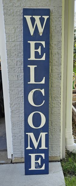 Outdoor Welcome Front Door Porch  Wood Sign 