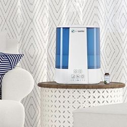 PureGuardian Top Fill Humidifier - H5225WCA Warm and Cool Mist Humidifier, 2 Gallon Tank with 100 Hour Runtime, Filter-Free with Essential Oil Tray, 3