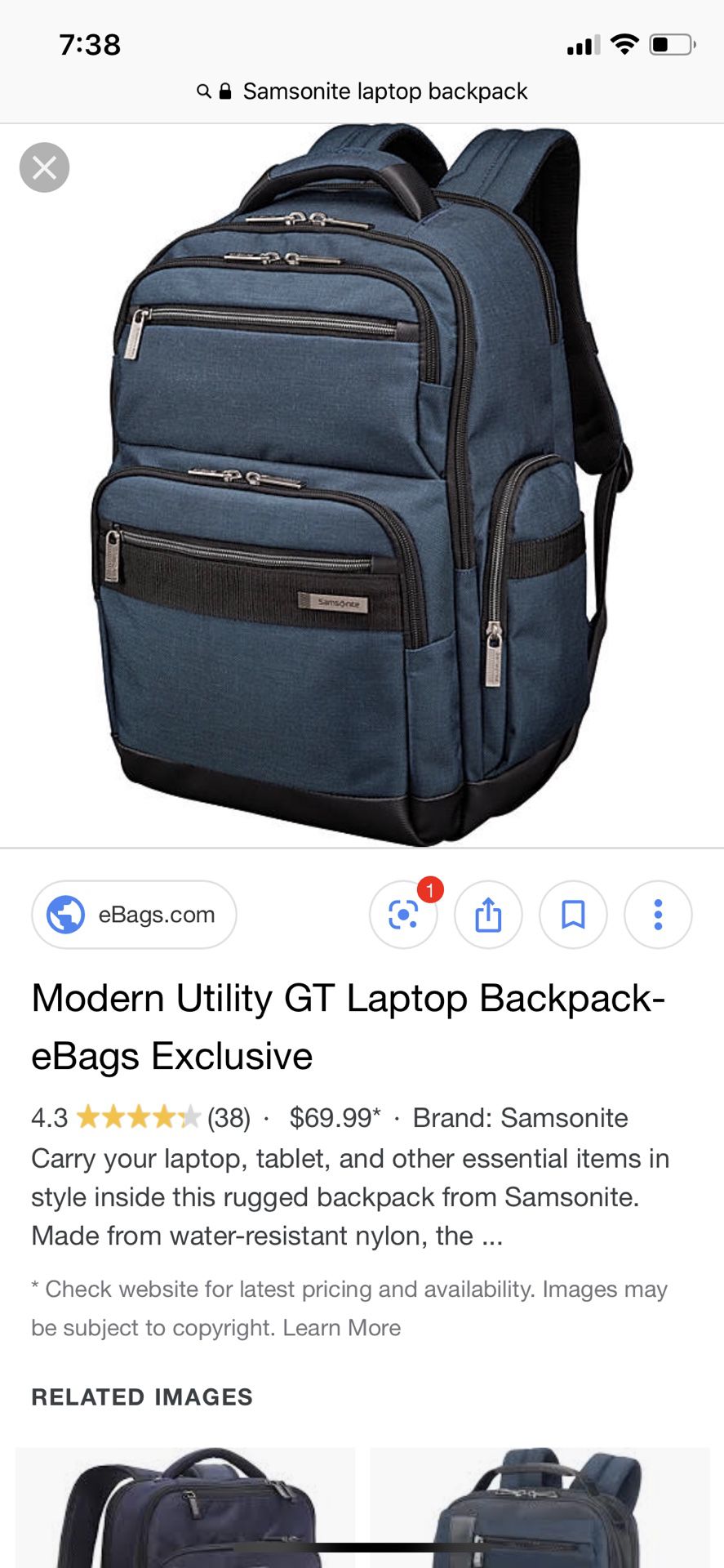 Samsonite Utility GT Laptop Backpack