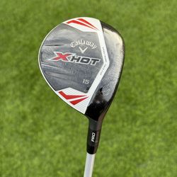 Callaway X Hot Pro 3 Wood 15° | Project X PXv 6.5 X-Stiff | RH | Fresh New Golf Pride Midsize 
