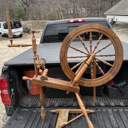 Antique Spinning Wheel 43L x 38H