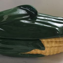 Corn Shaped Lidded Vessel /Soup Toureen