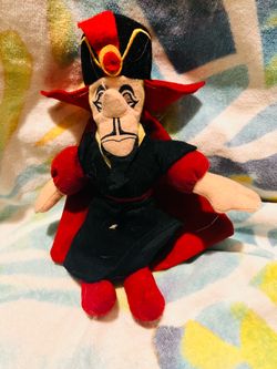 Vintage Disney Aladdin JAFAR Bean Bag Plush Toy 8”