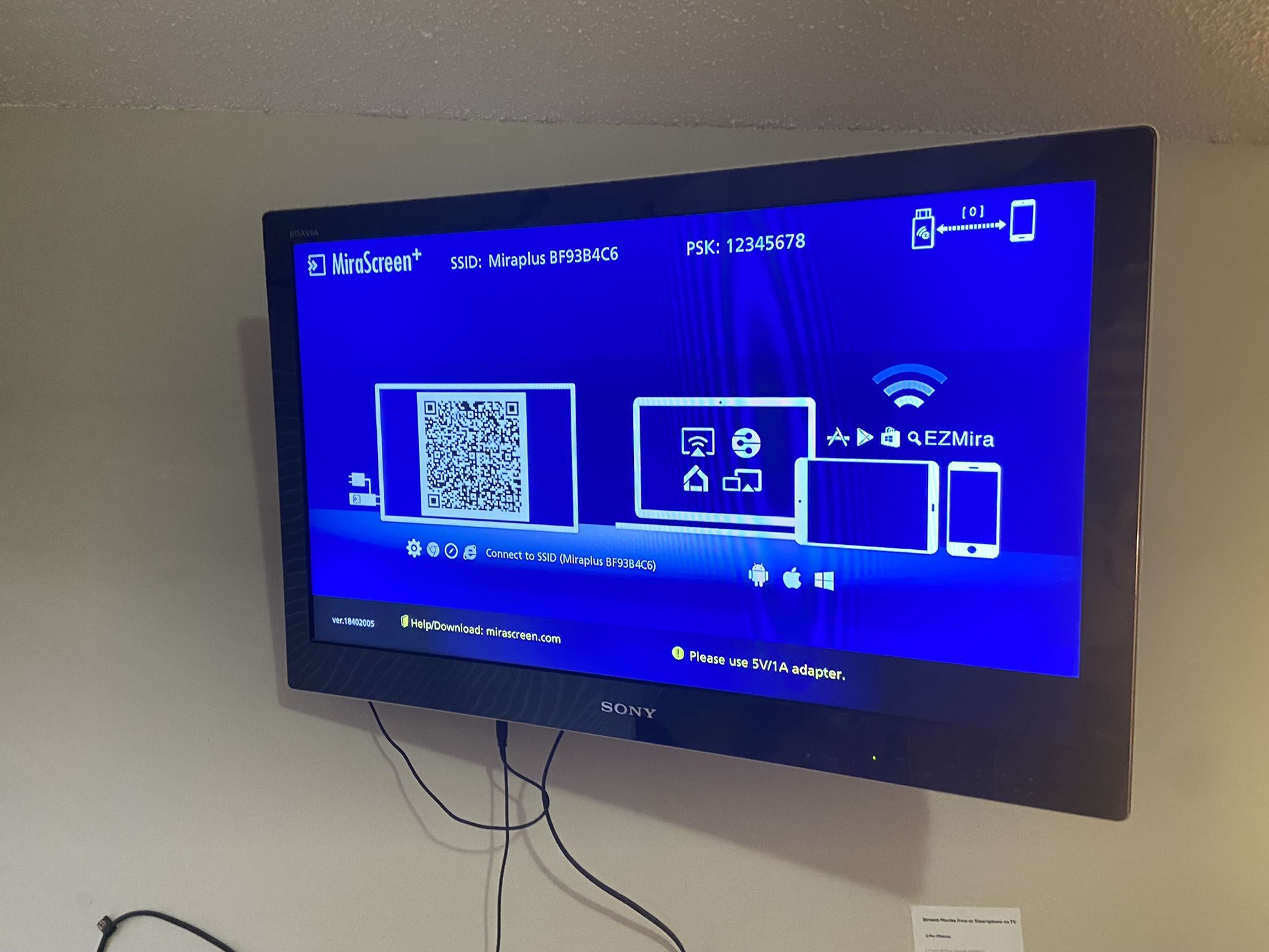 Sony TV + Wall Mount + Google Chromcast