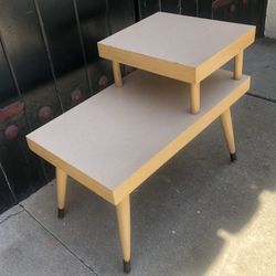 Mid Century Modern 2 Tier Formica Side / End Table 