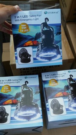 2 in 1 fan with led light