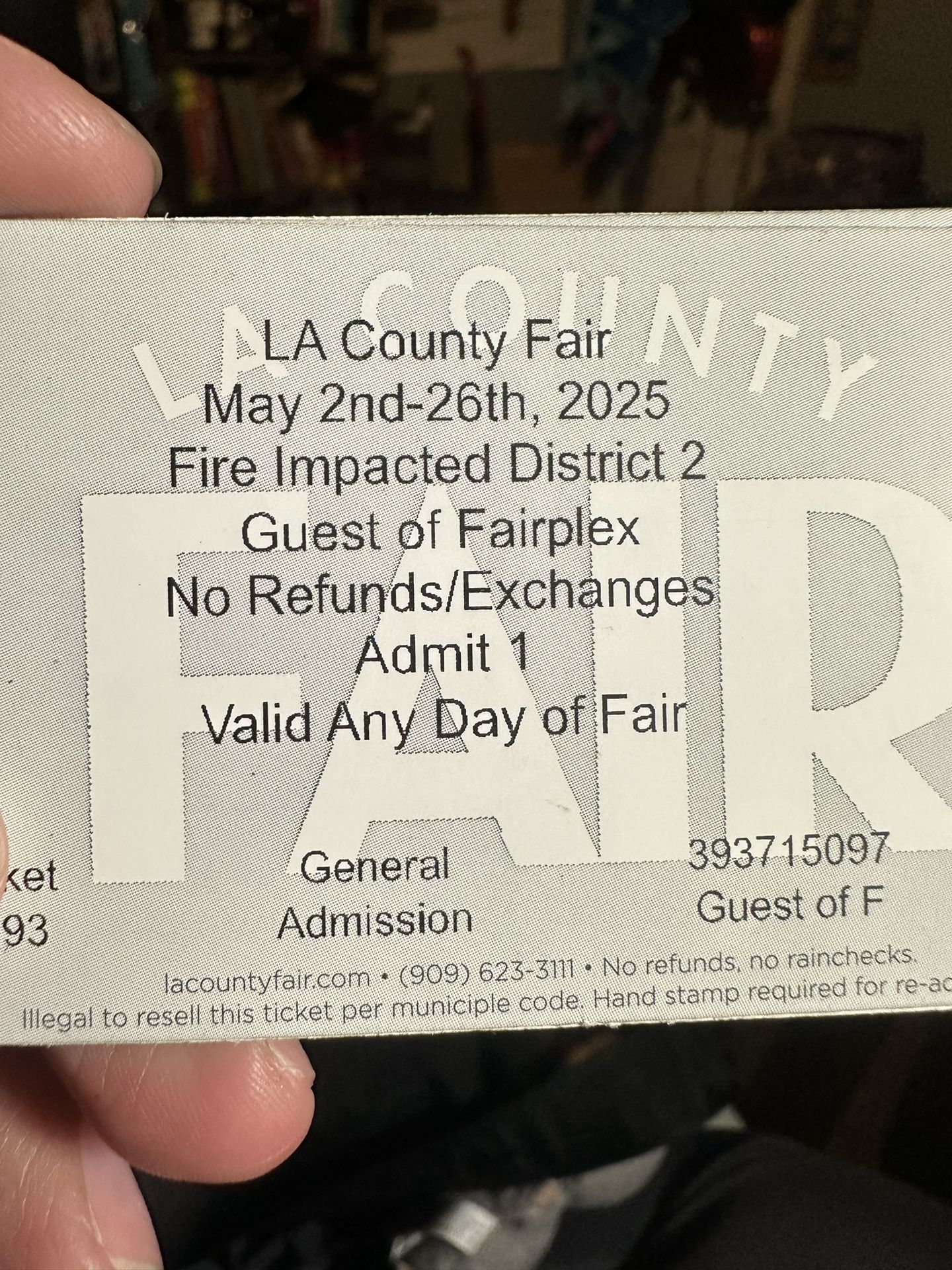 LA COUNTY FAIR TICKETS