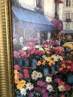 Framed Art, French Flower Mart 