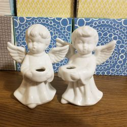 Ceramic Angel Candle Holders