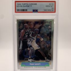 Kevin Garnett 1999 Topps Chrome PSA 10 GEM MINT