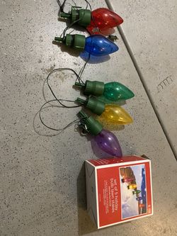 14 Strings Of Holiday Bulb Lawn Stakes