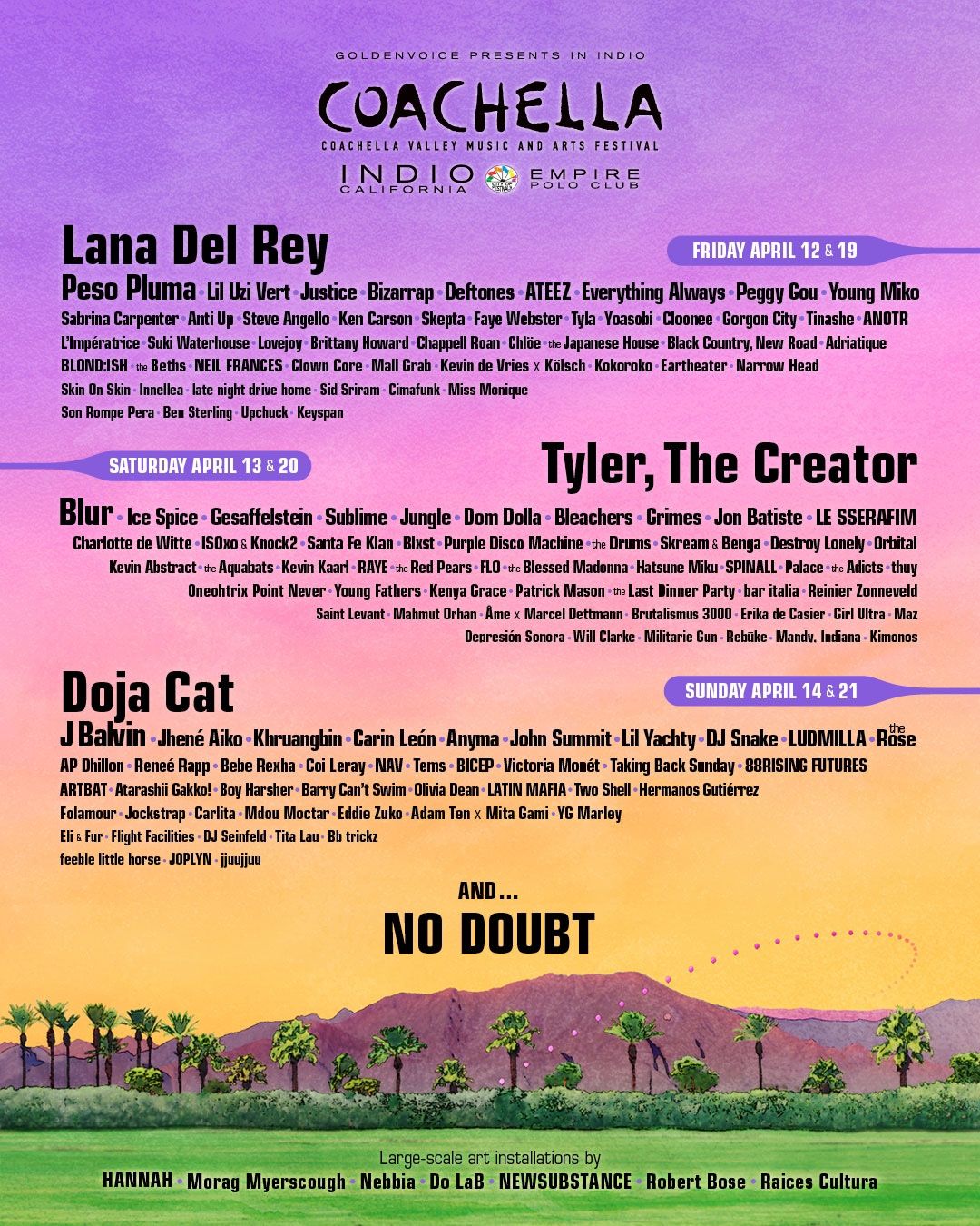 Coachella 2024 Tickets for Sale WK 1 (qty 2) 3 Day Pass