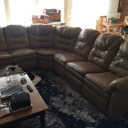 Leather Sectional Couch 