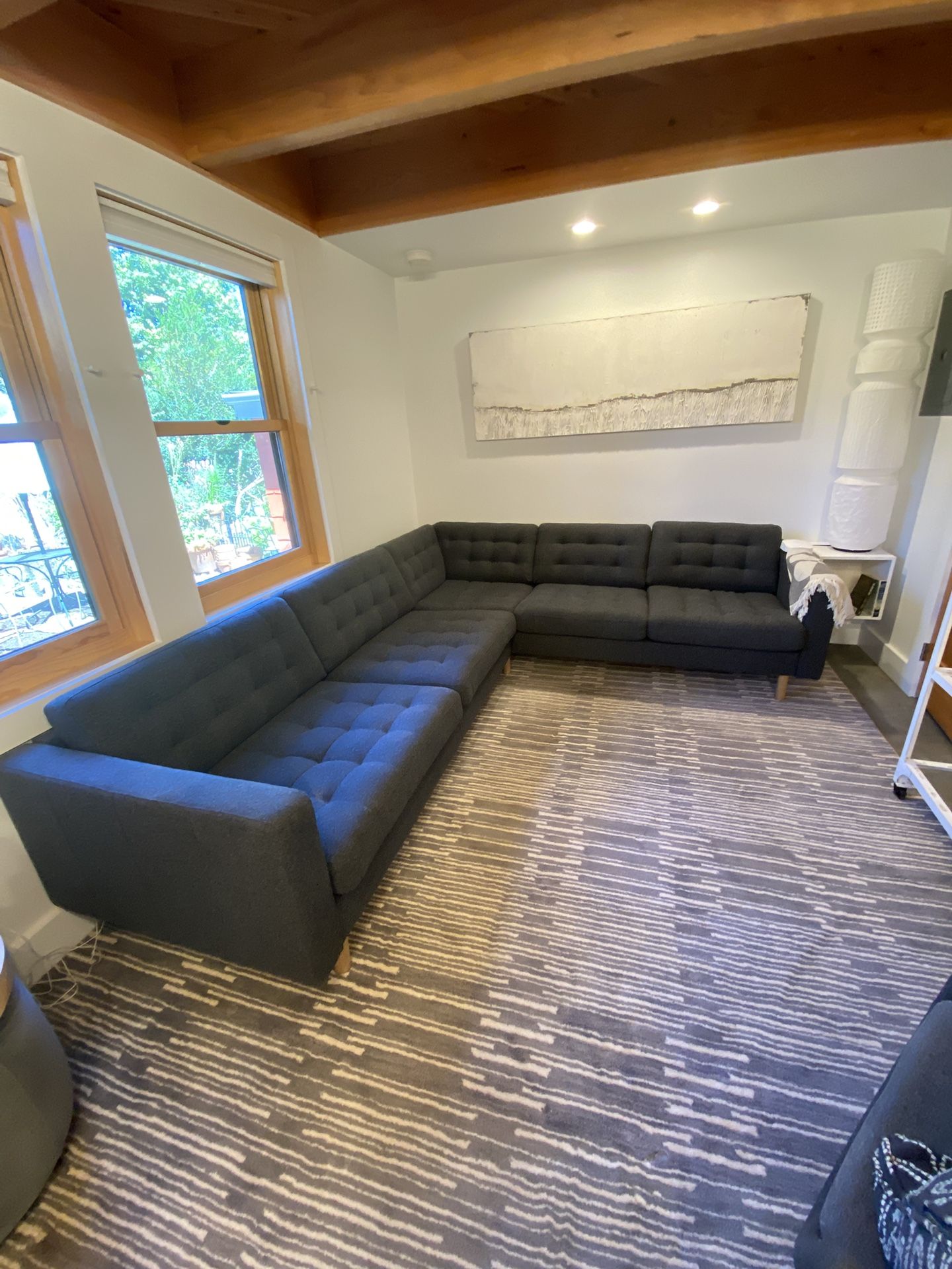 Ikea Morabo Sectional Sofa w/ Wood Legs