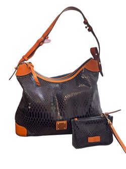Blue snakeskin dooney set