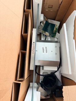 New open box wall mount range hood with light stainless steel
