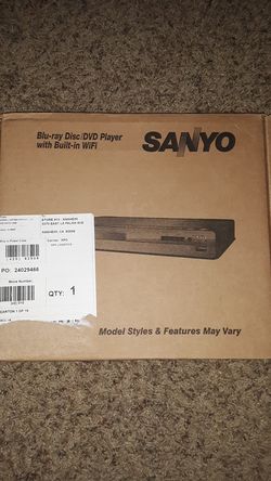 SANYO Blu-ray Disc/DVD Player with Built-in Wifi