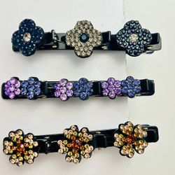 Braided Hair Clips for Women, Sparkling Crystal Stone Easily Braided Hair Clips Hair Accessories Clips #0003