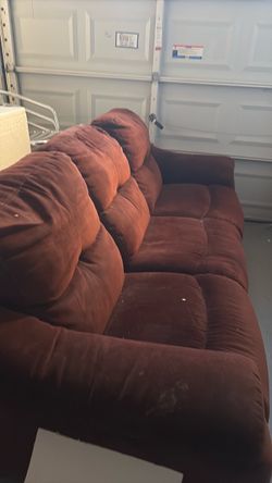 Brown Fabric Tufted Sofa Couch