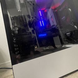 Gaming Setup - RTX 2070, DDR4 32g White Build + ASUS 24” 144hz & Samsung Curved Monitor