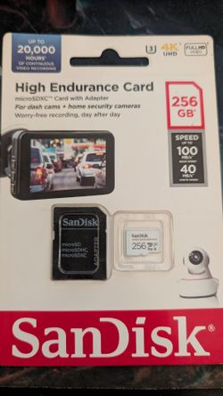 SanDisk 256GB High Endurance MicroSDXC Card (w/ adapter)