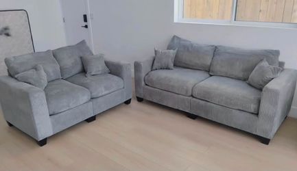 New Corduroy Couch and Loveseat! Free Delivery 🚚 😊!