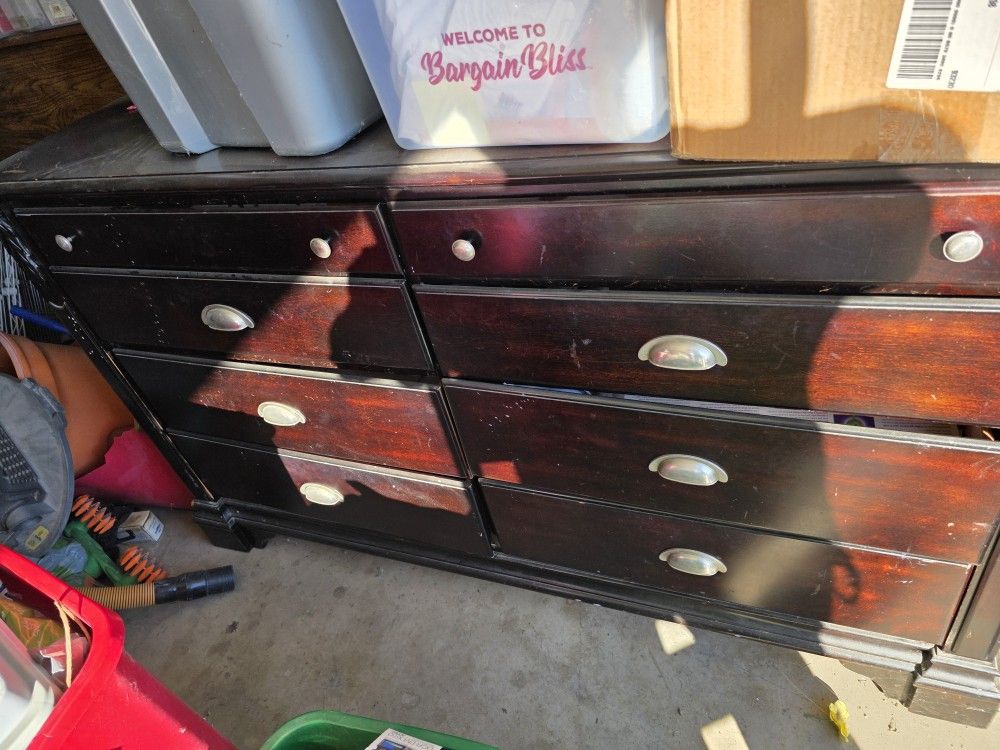 Make Offer- Dresser Drawer And End Table Set