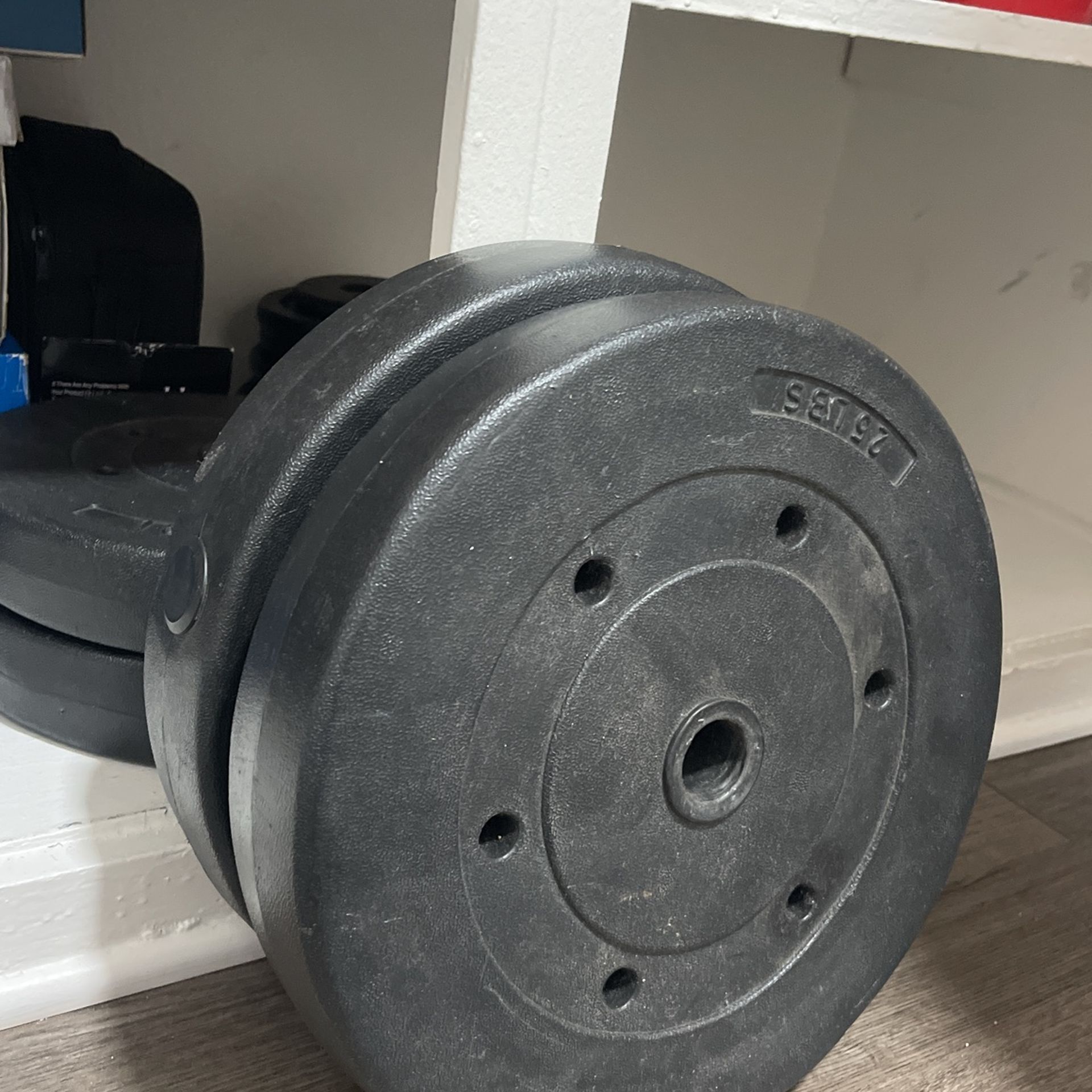 x2 25lb Weighted Plate For Barbell