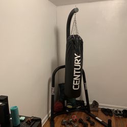 Heavy Punching Bag w/ Stand (8 Oz Gloves As Well)