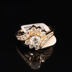 14KT Yellow Gold Diamond Ring 4.30g Size 6-1/4 178557