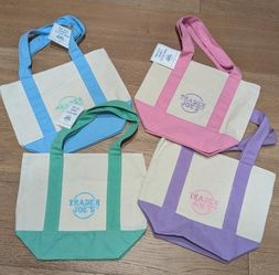 Trader Joe's Pastel Bags - All 4 Brand New