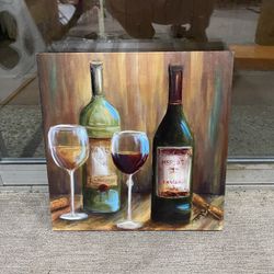 Wall Art - Wine Bottles Canvas