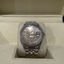 VS1 Diamond-encrusted two-tone 18k gold/SS 36mm Rolex Datejust reference #1603 