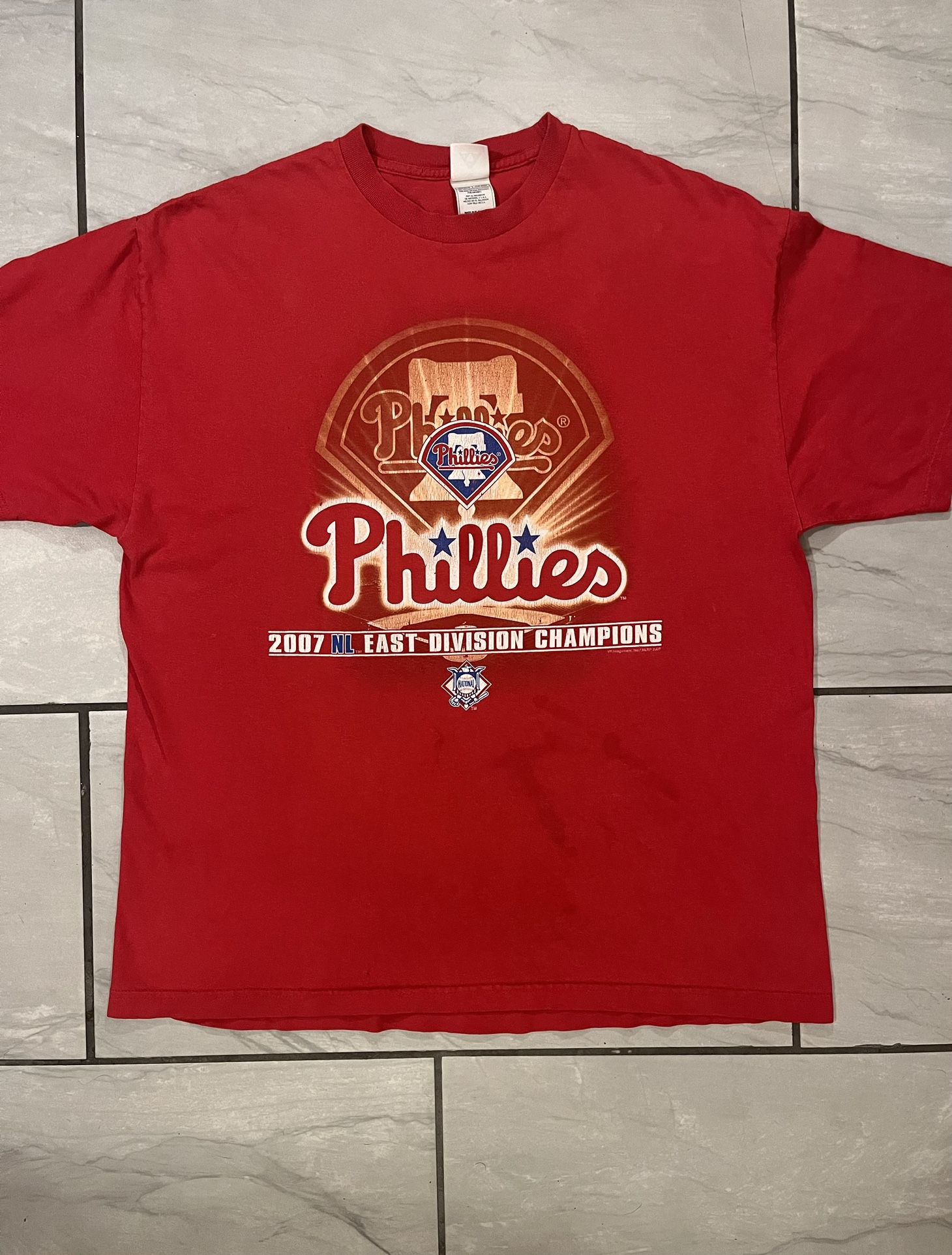 Philadelphia Phillies T Shirt Mens XL 2007 East Division Champions AAA