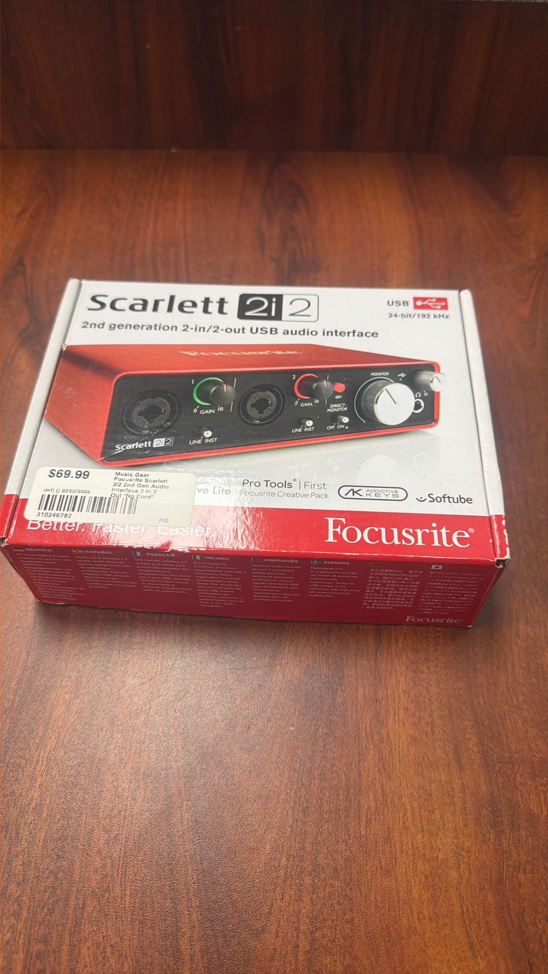 【中古】Focusrite Scarlett (2i2 2nd Gen) Focusrite Scarlett 2i2 2nd Generation for Sale in Tacoma, WA - OfferUp
