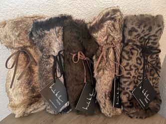 Nicole Miller Faux Fur (Wine) Bottle Tote