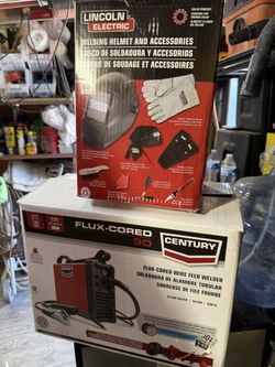 Century Flux Core Welder And Helmet Kit Combo