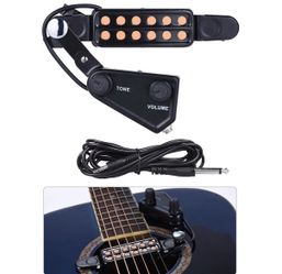 Acoustic Guitar Pickup Magnetic Soundhole Transducer w/ Volume Tone Control