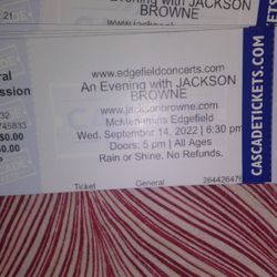 An Evening With Jackson Browne Minimum Edgefield Wednesday September 14th 6:30 Doors Are At 5:00 Rain Or Shine We Coming To Unwind Good Music Great 