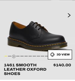 Dr. Martens 1461 Leather Oxford Shoes (Black)