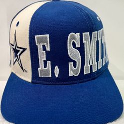 Vintage Emmitt Smith Dallas Cowboys Starter Wool Tri-Power Snapback Cap / Never Worn / New Without Tags