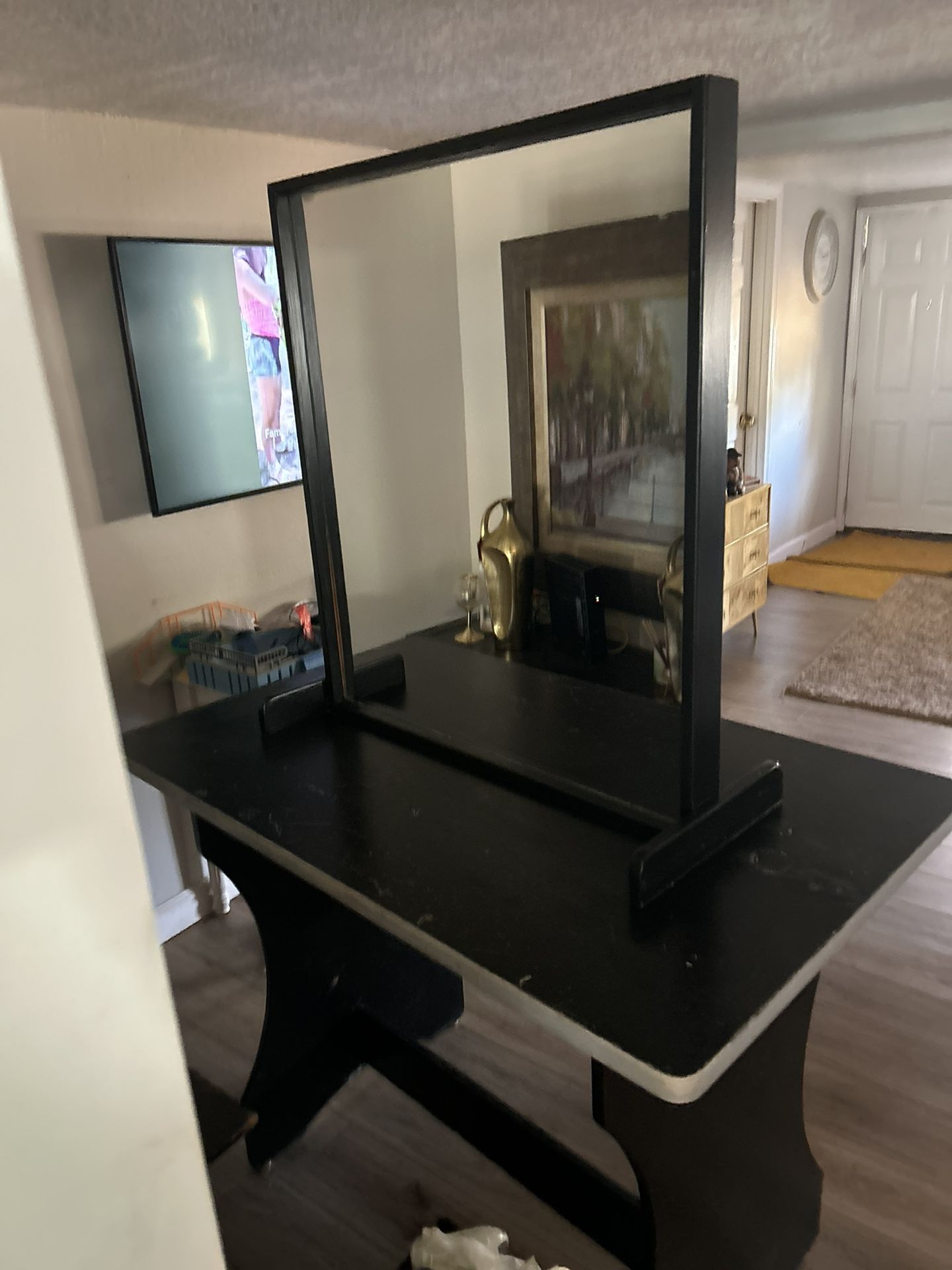 Doble Mirror Barber Stand