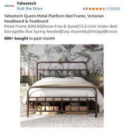 Queen Metal Platform Bed Frame
