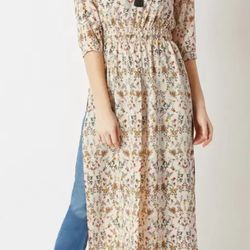 Floral Printed Longline Top