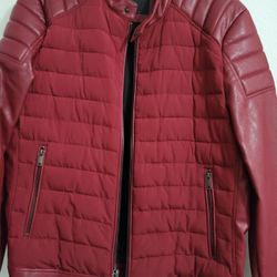 DKNY Red Leather Jacket