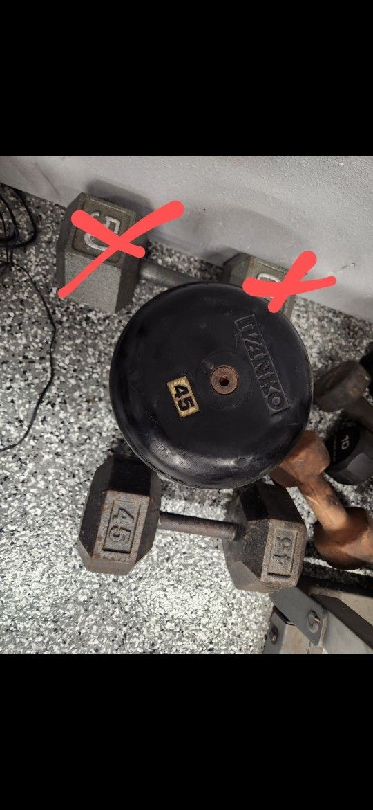 Single Dumbbell Gym Weights 90 Cents Per Pound