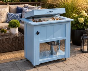 Patio cooler cart hand crafted